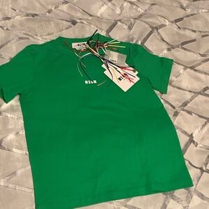 MSGM women Vibrant Green Tee
